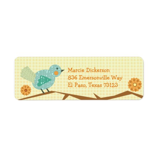 Tweety Bird Retouradreslabel Etiket (Voorkant)