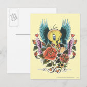 TWEETY™ blauwe vleugels Briefkaart (Voorkant / Achterkant)