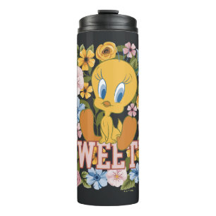 TWEETY™ Bloemengeborduursel Grafisch Thermosbeker