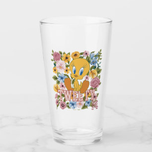 TWEETY™ Bloemrijke Borduurwerk Grafische Glas