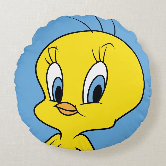 TWEETY™ | Clever Bird Rond Kussen (Voorkant)