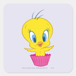 TWEETY™ Cupcake Vierkante Sticker