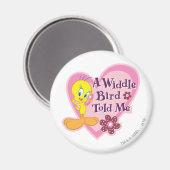 Tweety "Een Klein Vogeltje Vertelde Me" Magneet (Voorkant / Achterkant)
