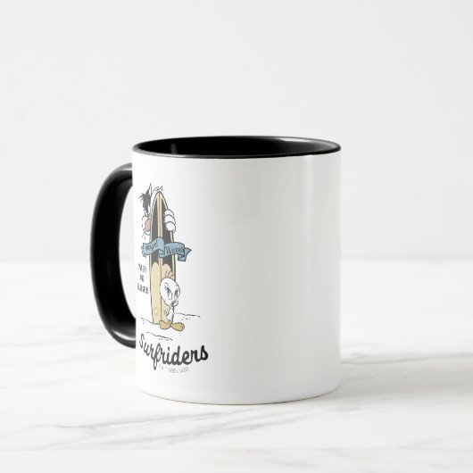 TWEETY™- en SYLVESTER™-surfriezen Mok (Voorkant links)