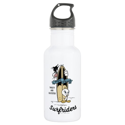 TWEETY™- en SYLVESTER™-surfriezen Waterfles (Voorkant)
