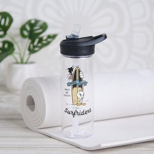 TWEETY™- en SYLVESTER™-surfriezen Waterfles (Links)