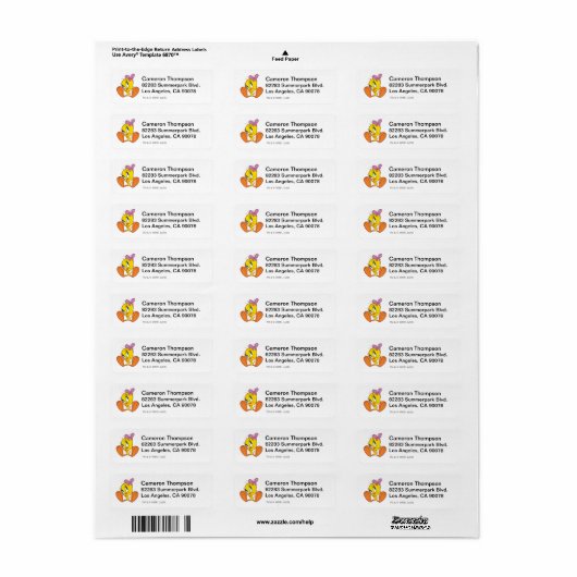 TWEETY™ en Vlinder Etiket (Full Sheet)
