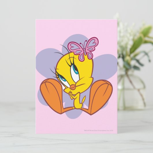 TWEETY™ en Vlinder Kaart (Staand voorkant)