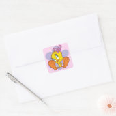 TWEETY™ en Vlinder Vierkante Sticker (Envelop)