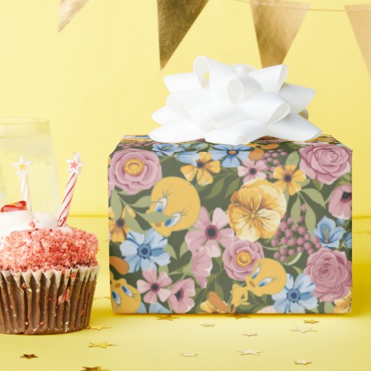 TWEETY™ Floral Embroidery Pattern Cadeaupapier (Verjaardagsfeest)