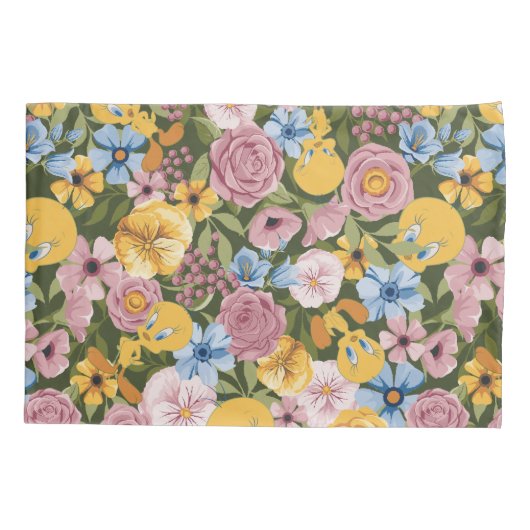 TWEETY™ Floral Embroidery Pattern Kussensloop (Achterkant)