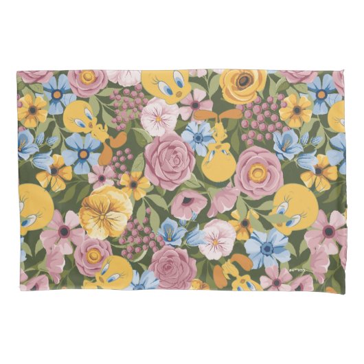 TWEETY™ Floral Embroidery Pattern Kussensloop (Voorkant)