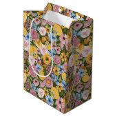 TWEETY™ Floral Embroidery Pattern Medium Cadeauzakje (Achterkant Gekanteld)