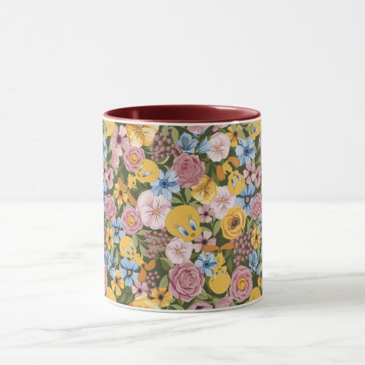 TWEETY™ Floral Embroidery Pattern Mok (Midden)