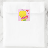 TWEETY™ Harten Vierkante Sticker (Tas)
