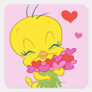 TWEETY™ Harten Vierkante Sticker