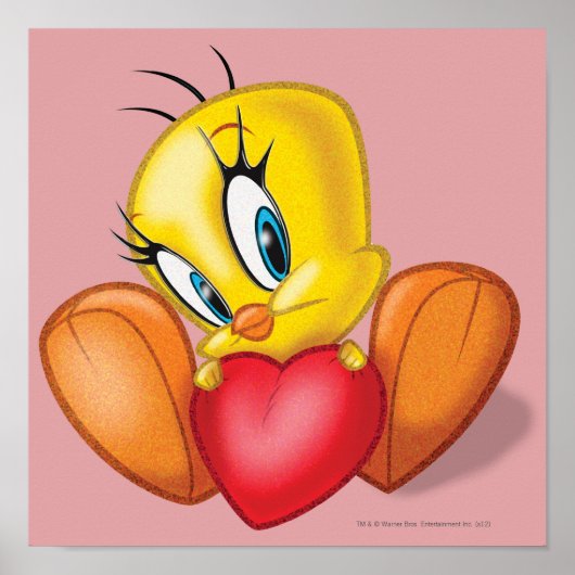 Tweety Holding Heart Poster (Voorkant)