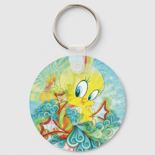 Tweety In Blauwe Golf Sleutelhanger