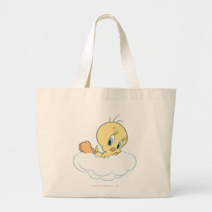 Tweety in Clouds Pose 3 Grote Tote Bag