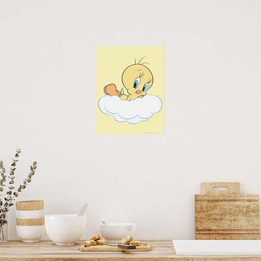 Tweety in Clouds Pose 3 Poster (Keuken)