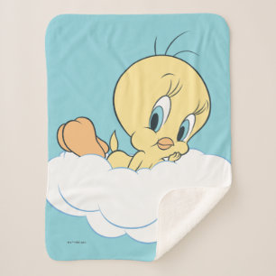Tweety in Clouds Pose 3 Sherpa Deken