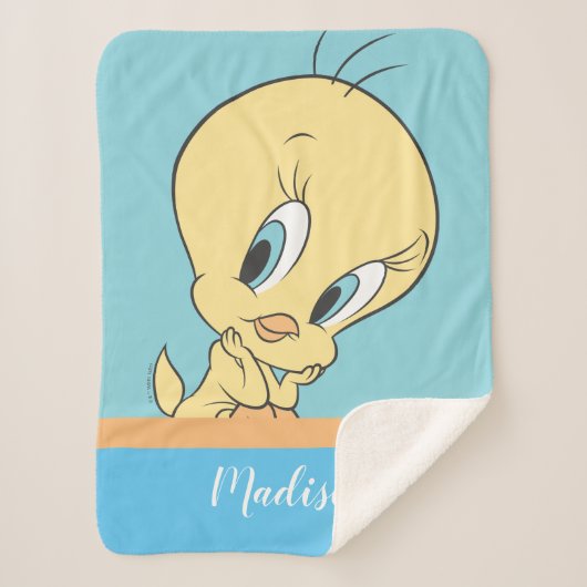 Tweety in Clouds Pose 9 Sherpa Deken (Voorkant)