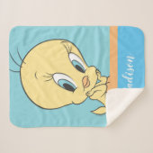 Tweety in Clouds Pose 9 Sherpa Deken (Voorkant (horizontaal))