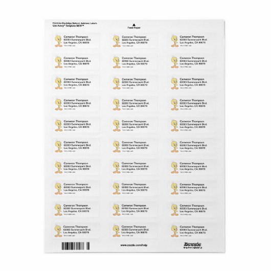 TWEETY™ In The Clouds Pose 21 Etiket (Full Sheet)