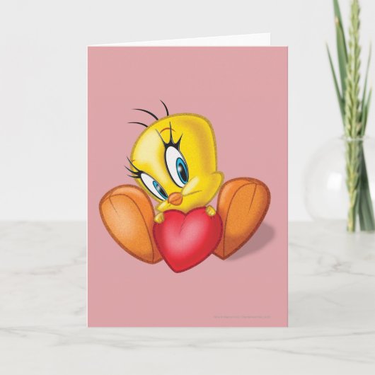 Tweety met hartje kaart (Voorkant)
