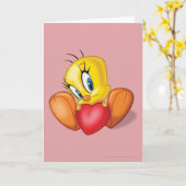 Tweety met hartje kaart (Gele Bloem)