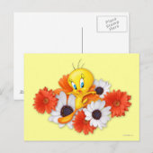 TWEETY™ met madeliefjes Briefkaart (Voorkant / Achterkant)