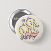 TWEETY™ met Pareltjes Ronde Button 5,7 Cm (Voorkant /achterkant)