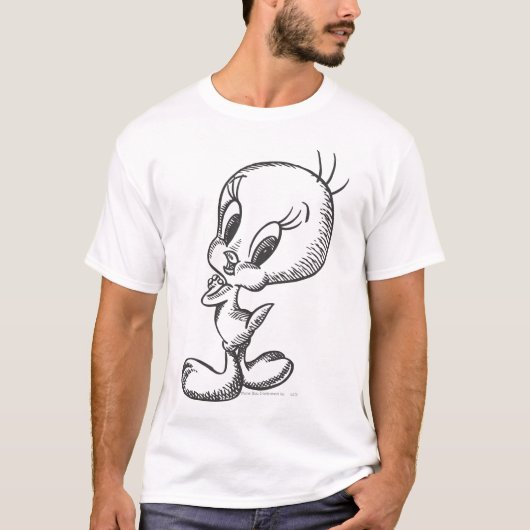 TWEETY™ Mooi zwart/wit T-shirt (Voorkant)