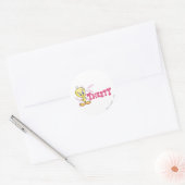 "TWEETY™" Roze Ronde Sticker (Envelop)