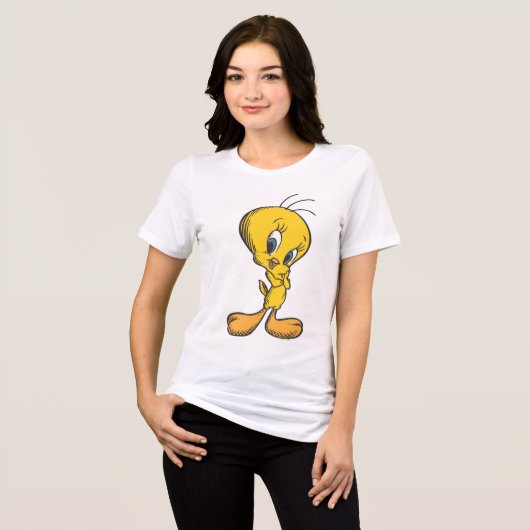 Tweety Shy Tri-Blend Shirt (Voorkant volledig)