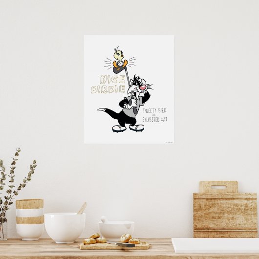 TWEETY™ & SYLVESTER™ Golfing - Nice Birdie Poster (Keuken)