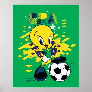 TWEETY™ Team Brazilië Voetbal Grafisch Poster