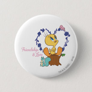TWEETY™ "Vriendschap en Liefde" Ronde Button 5,7 Cm