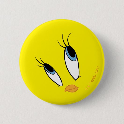TWEETY™ Zoete Ogen Ronde Button 5,7 Cm (Voorkant)