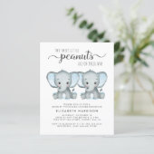 Tweevoudig babydrager met schoeisel Uitnodiging (Staand voorkant)