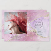 tweevoudig brochure faux-pareltrekkereffect (Voorkant / Achterkant)