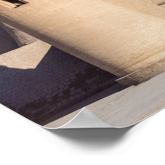 Tweevoudig getwijnd West Gate - Khiva, Oezbekistan Poster (Hoek)