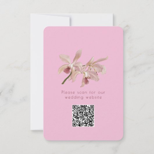 Tweevoudige Geluksorchidee Save The Date (Achterkant)