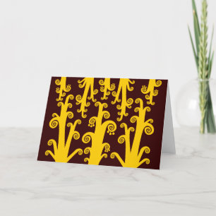 Tweevoudige sterren - Amber op Dk Brown Feestdagen Kaart