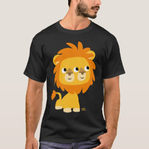 Tweezijdig, de meest dunne cartoon leeuw T-shirt