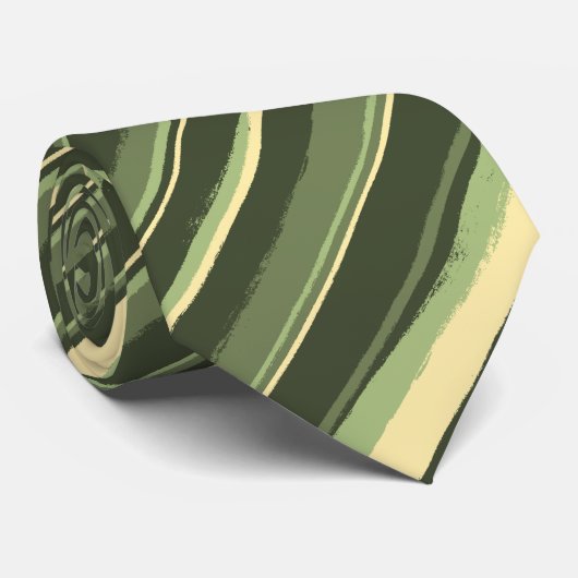 Tweezijdig gestreepte olijven en tweeslachtig stropdas (Opgerold)
