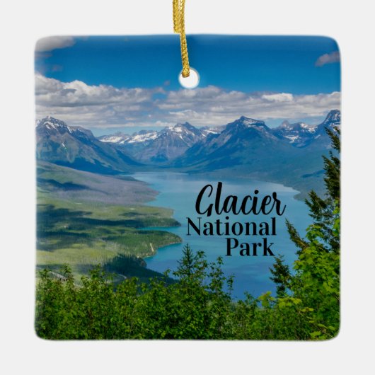 Tweezijdig Glacier Nationaal Park Keramisch Ornament (Voorkant)