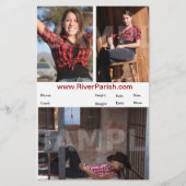 Tweezijdig hoofdschot Comp Kaart model/Actor Sjabl (Achterkant)