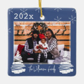 Tweezijdig kerstboomfeest keramisch ornament (Voorkant)