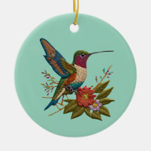 Tweezijdig kolibrie ornament
